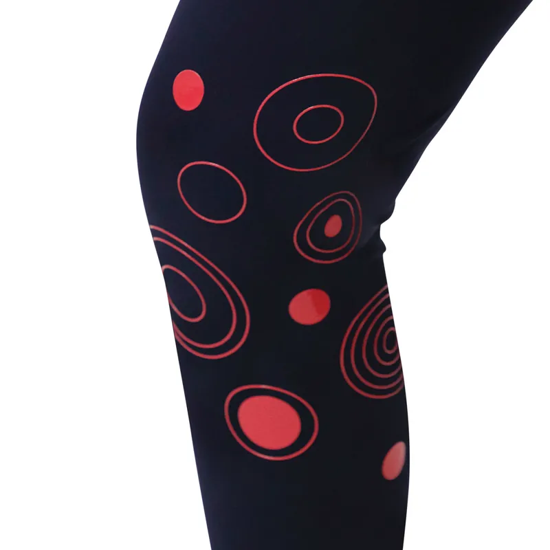 Hy Equestrian DynaMizs Ecliptic Knee Grip Junior Riding Tights - Red/Navy-2