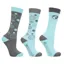 Hy Equestrian DynaMizs Ecliptic Junior Socks - Mint/Grey