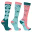 HyFASHION Bamboo Socks 3 Pack - Percy Penguin/Turquoise/Coral