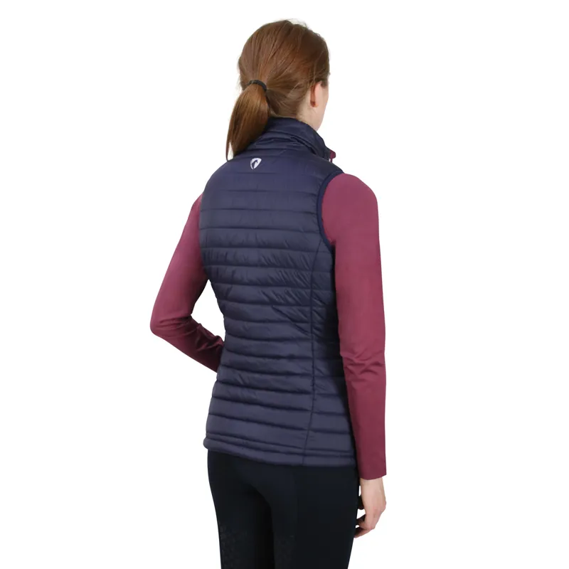 Hy Equestrian Synergy Padded Ladies Gilet - Navy/Fig-1