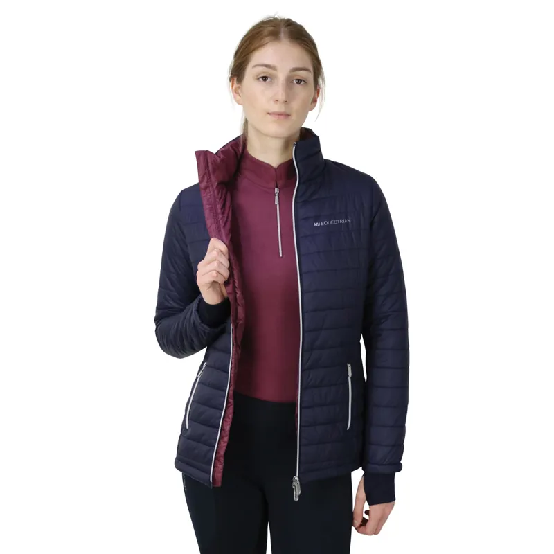 Hy Equestrian Synergy Padded Ladies Jacket - Navy/Fig-1