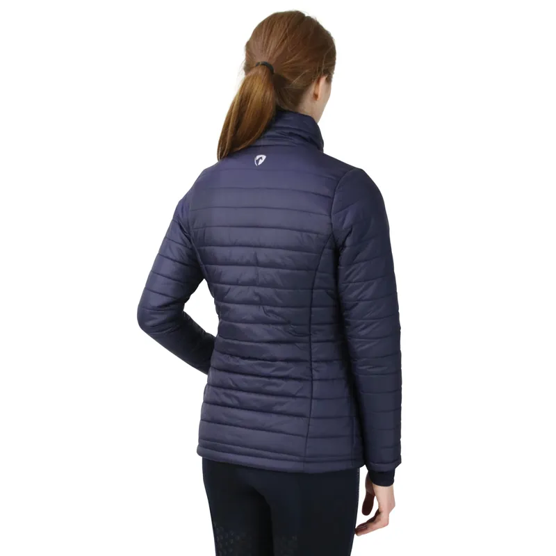 Hy Equestrian Synergy Padded Ladies Jacket - Navy/Fig-2