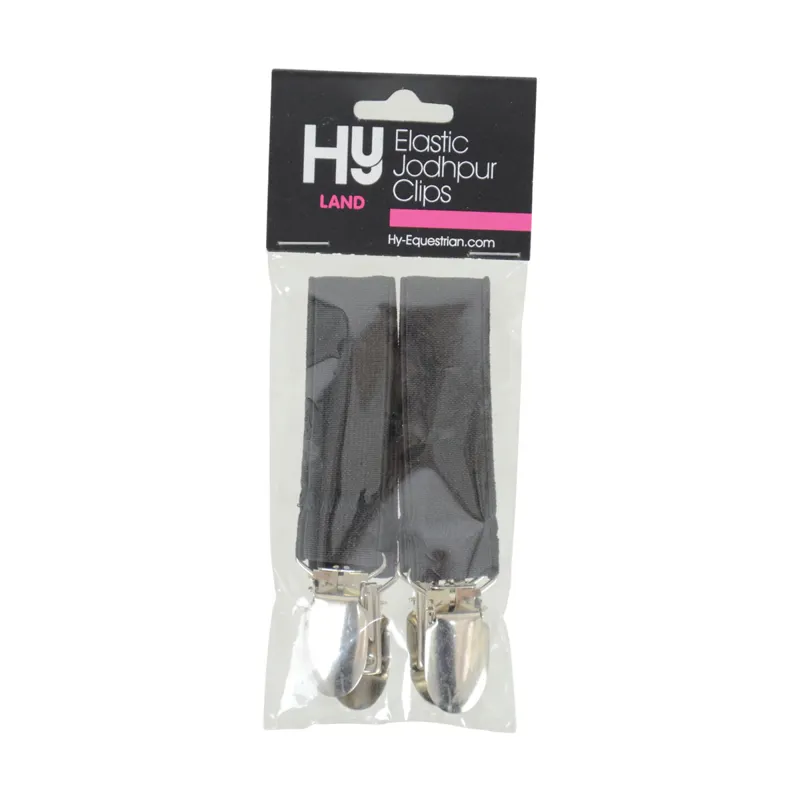 Hy Equestrian Elastic Jodhpur Clips - Black