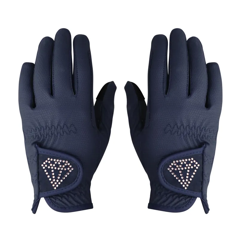 Hy Equestrian Cadiz Junior Riding Gloves - Navy