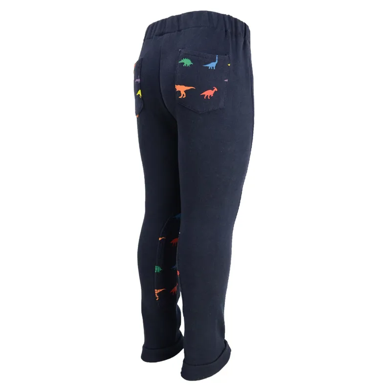 Hy Equestrian Dinosaur Tots Junior Jodhpurs - Navy-1
