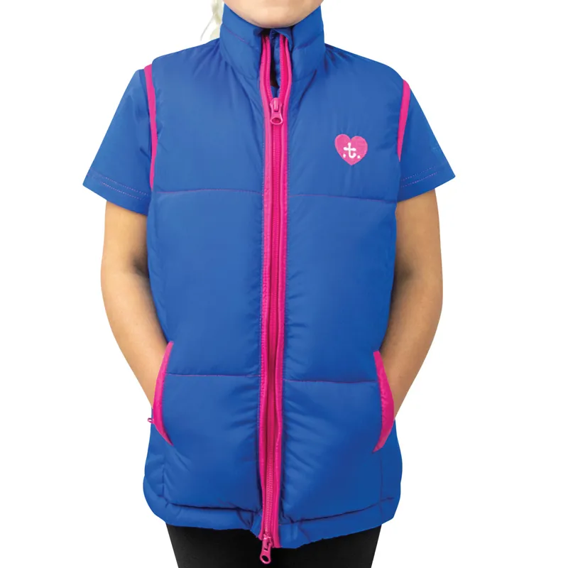 Hy Equestrian Junior Thelwell Collection Padded Race Gilet - Blue