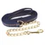 Hy Soft Webbing Lead Rein With Chain - Navy/Grey