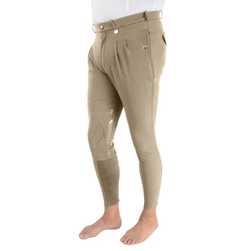 HyPERFORMANCE Harrogate Knee Grip Mens Competition Breeches - Beige