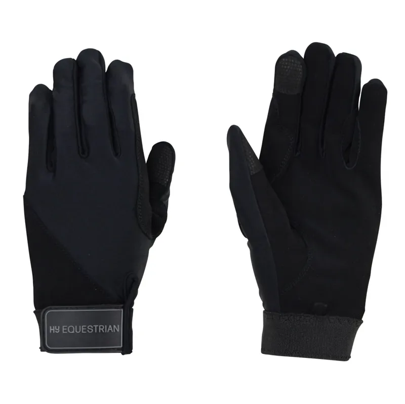 Hy Equestrian Absolute Fit Junior Riding Gloves - Black