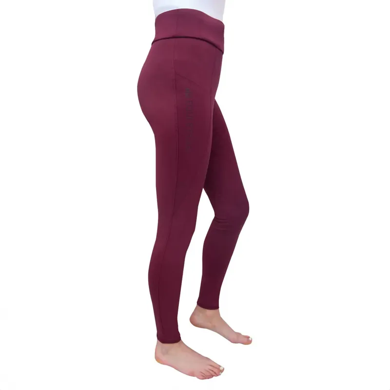 Hy Equestrian Melton Full Grip Junior Riding Tights - Fig
