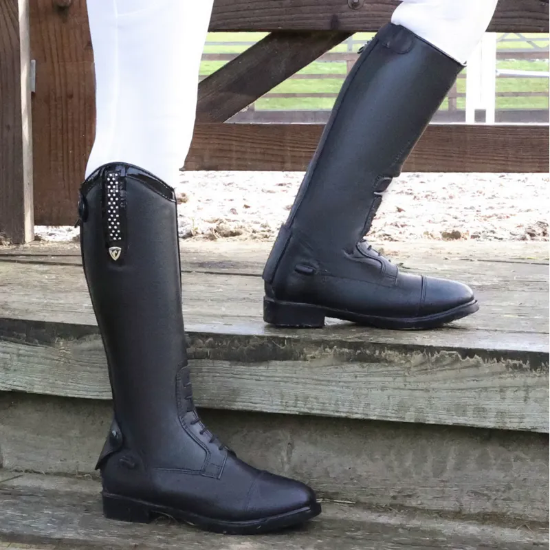 Hy Equestrian Arnara Junior Tall Riding Boots - Black-1