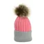 HyFASHION Luxembourg Luxury Bobble Hat - Coral/Charcoal