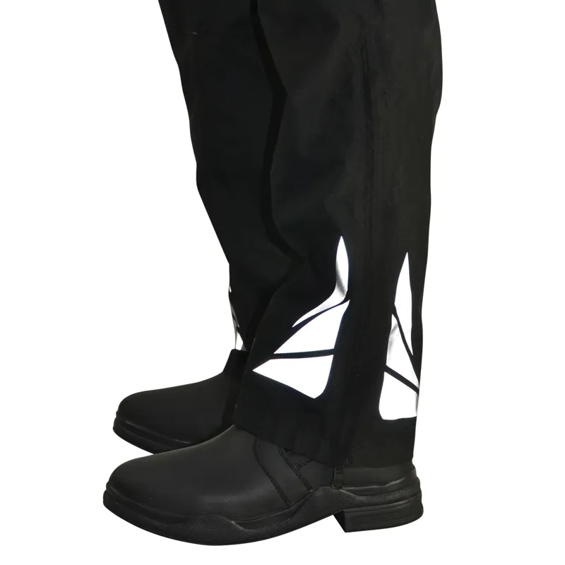 Hy Equestrian Waterproof Reflective Unisex Over Trousers - Black-1