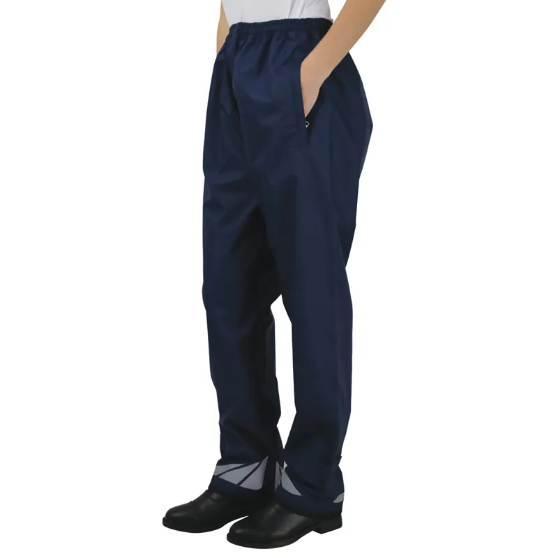 Hy Equestrian Waterproof Pull-On Unisex Over Trousers - Navy