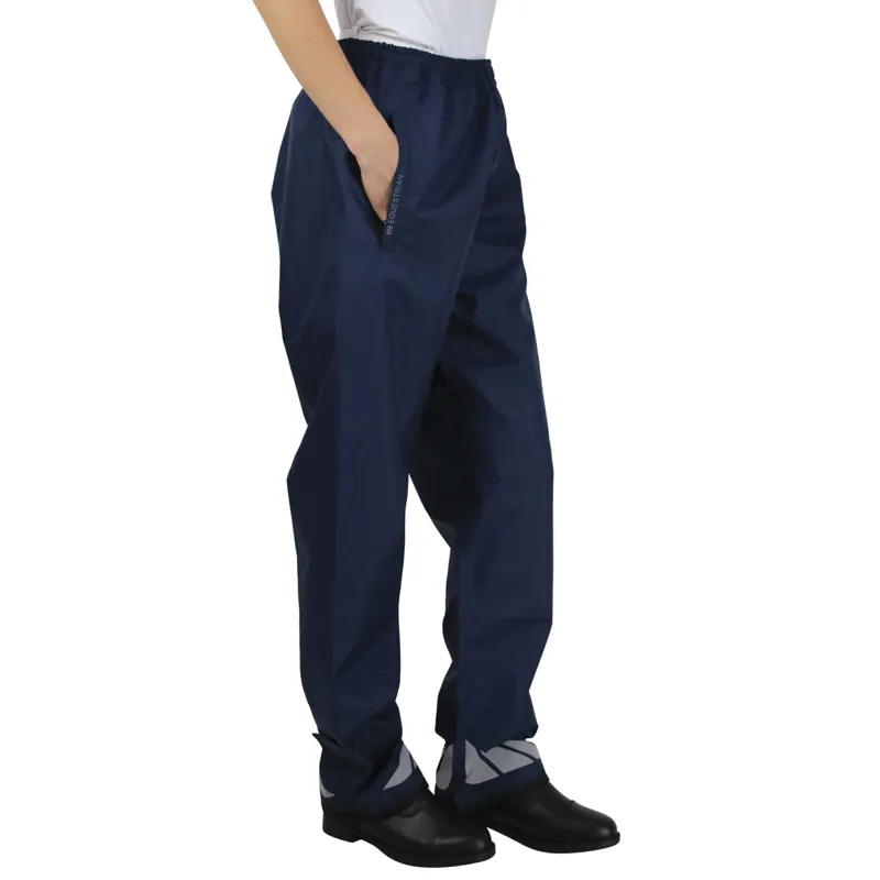Hy Equestrian Waterproof Pull-On Unisex Over Trousers - Navy-1