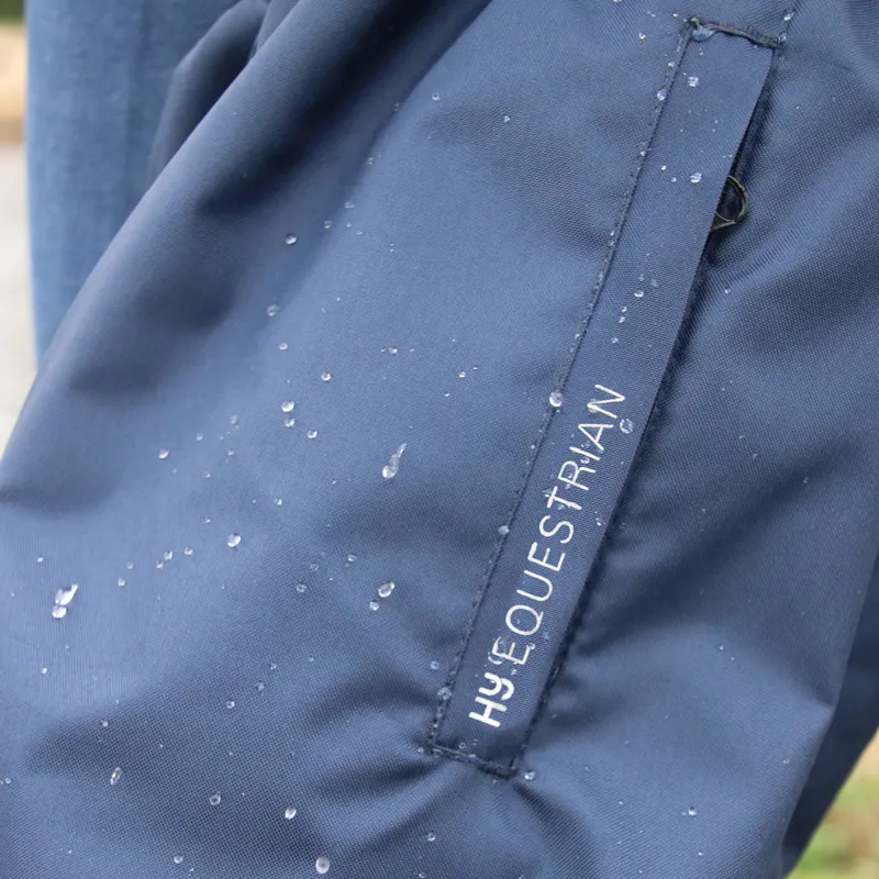 Hy Equestrian Waterproof Pull-On Junior Over Trousers - Navy-2