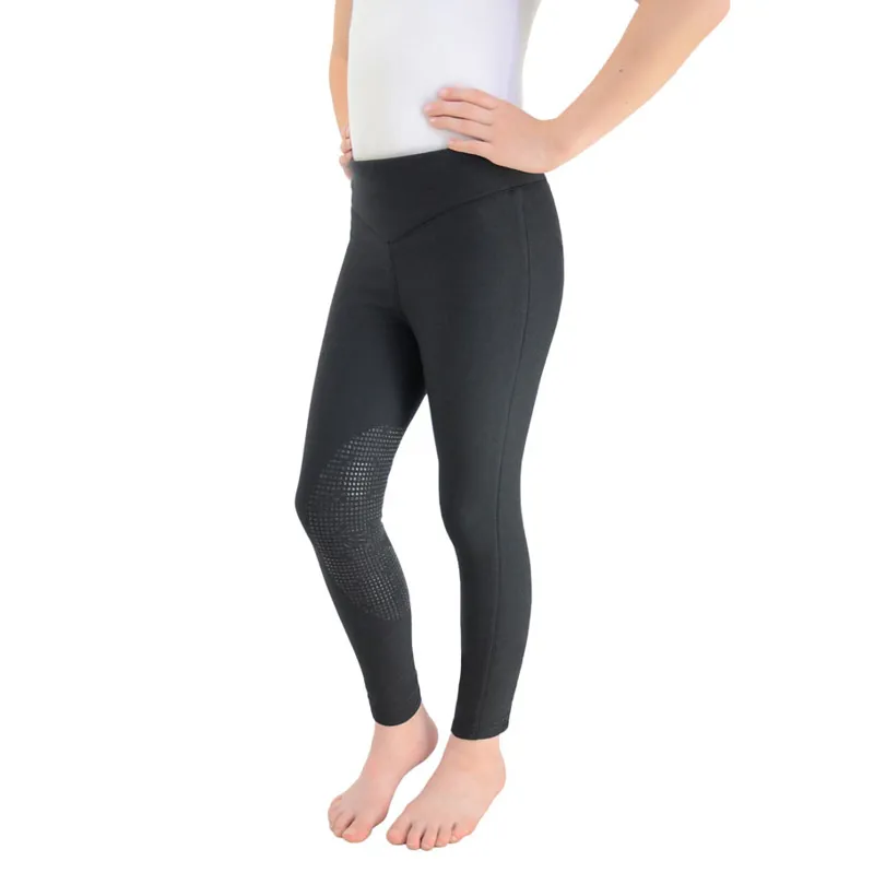 Hy Equestrian Blizzard Childrens Softshell Riding Tights - Black