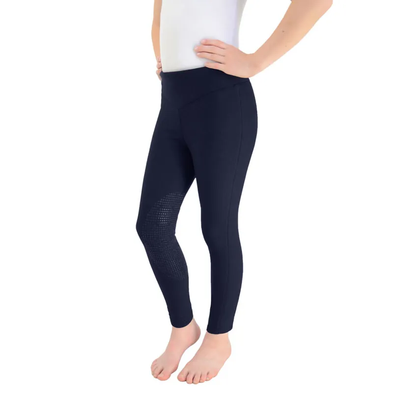 Hy Equestrian Blizzard Childrens Softshell Riding Tights - Navy