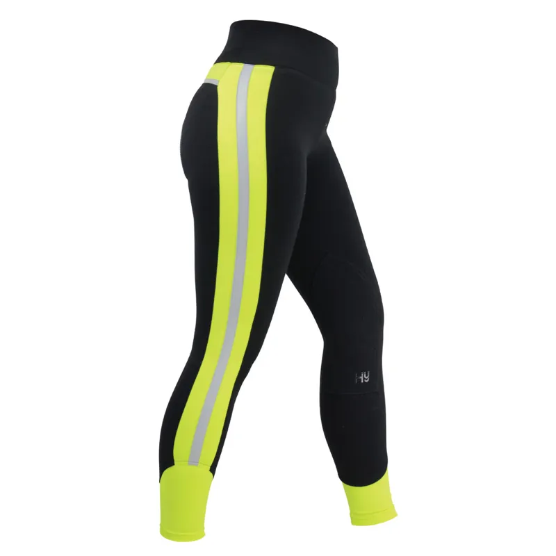 HyVIZ Reflector Knee Patch Ladies Breeches - Yellow/Black