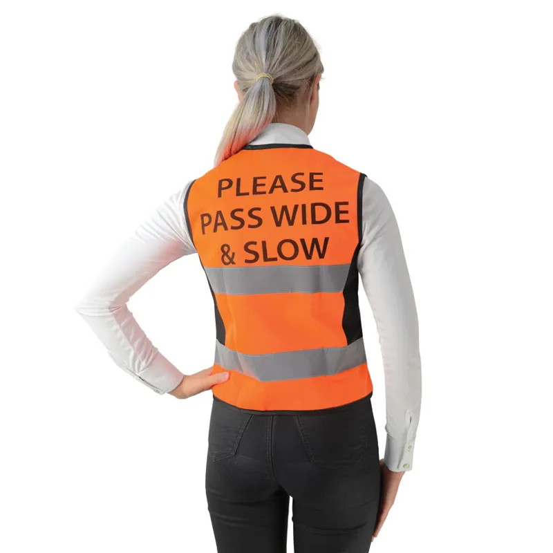 HyVIZ Fluorescent Waistcoat Please Pass Wide and Slow - Orange-1