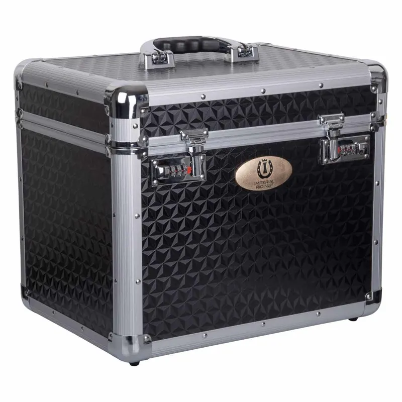 Imperial Riding Shiny Grooming Box - Black Glitter