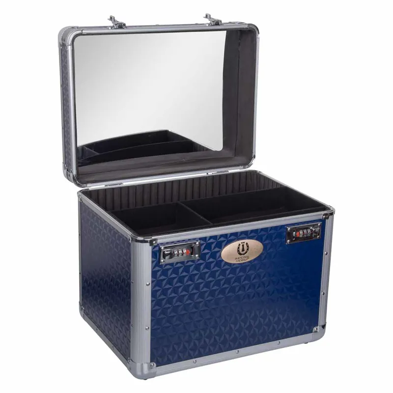 Imperial Riding Shiny Grooming Box - Navy-1