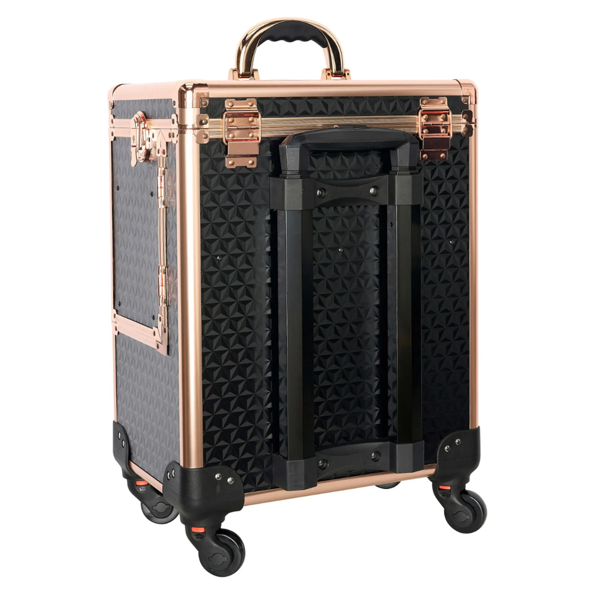 Imperial Riding Big Shiny Grooming Box - Black/Rose Gold