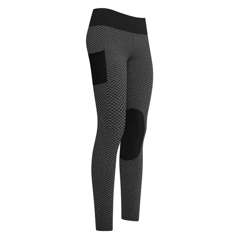 Imperial Riding Diamond Bubble Knee Grip Ladies Riding Tights - Black