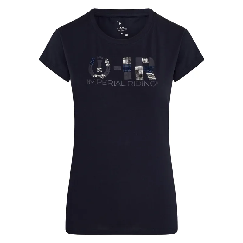 Imperial Riding Preppy Star Junior Girls T-Shirt - Navy