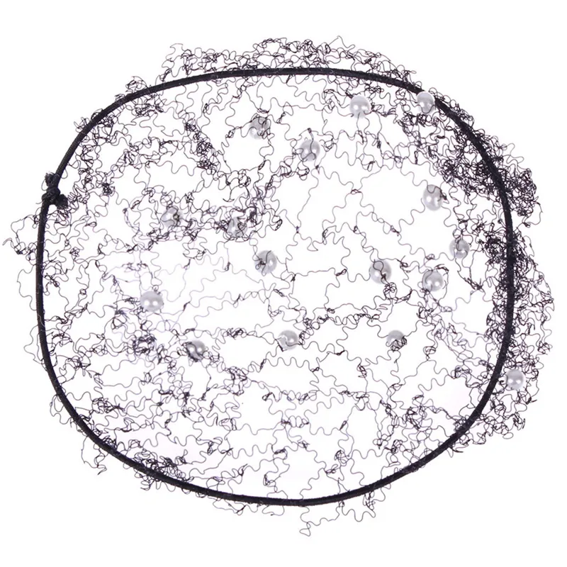 QHP Invisible Pearl Hairnet - Black-2