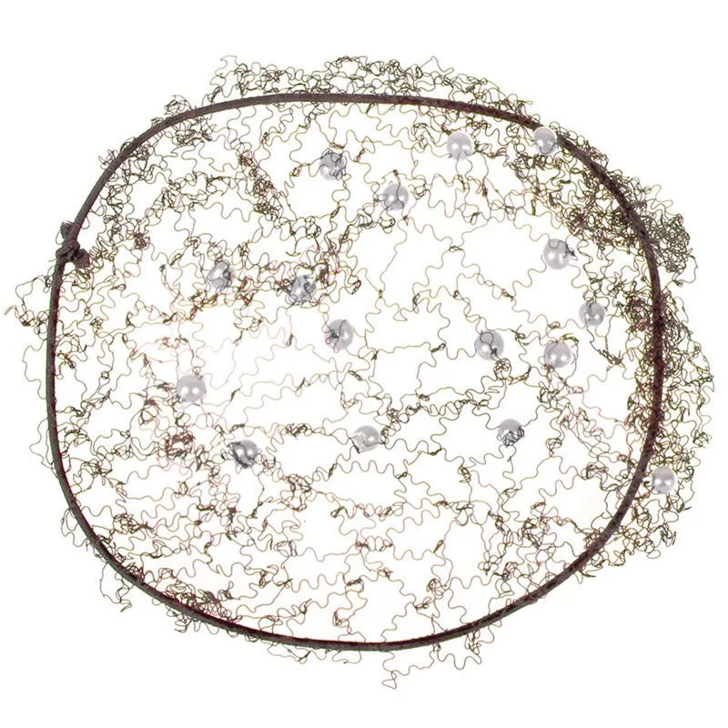 QHP Invisible Pearl Hairnet - Brown-1