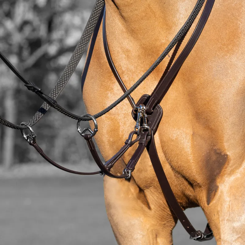 LeMieux Kudos Running Martingale - Brown/Silver-1