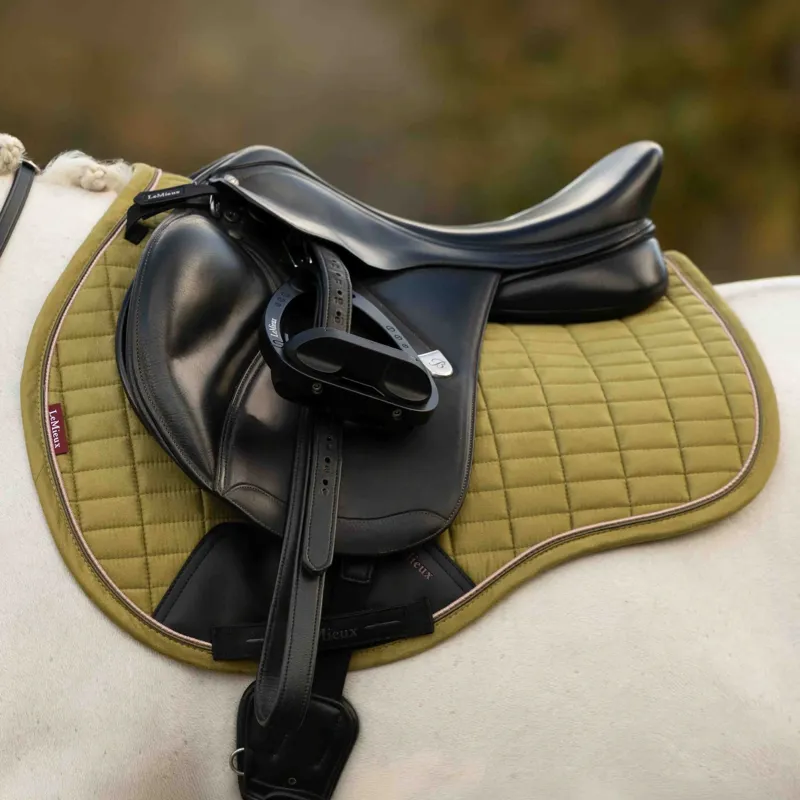 LeMieux Suede GP Saddlecloth - Gooseberry-1