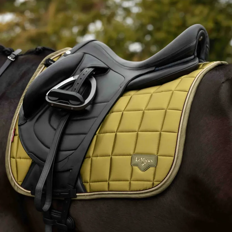LeMieux Loire Classic Dressage Square Saddlecloth - Gooseberry-5
