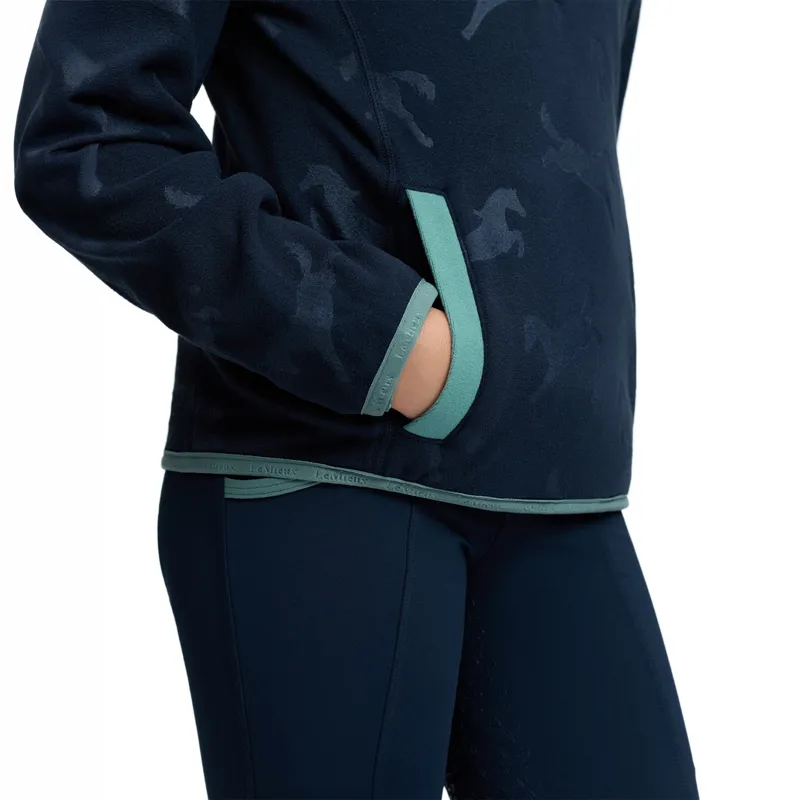LeMieux Mini Maggie Junior Fleece Jumper - Navy/Heart-4