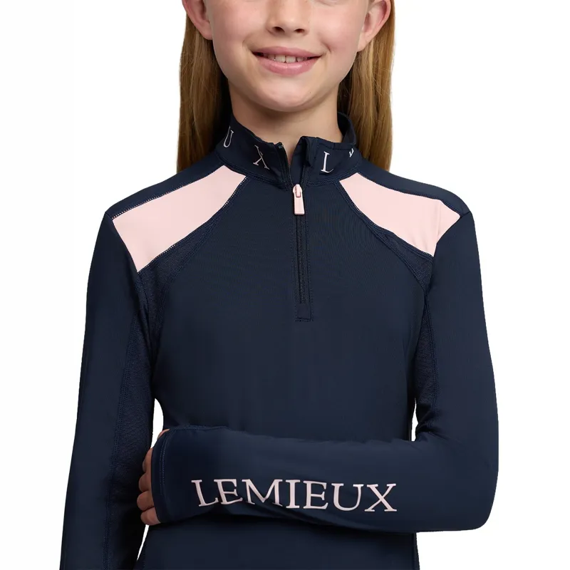 LeMieux Young Rider Mia Mesh Long Sleeve Base Layer - Navy-4