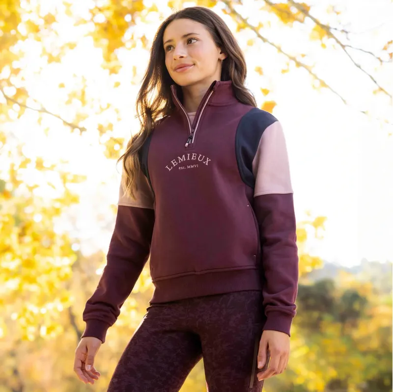 LeMieux Young Rider Viola 1/4 Zip Sweatshirt - Bramble-1