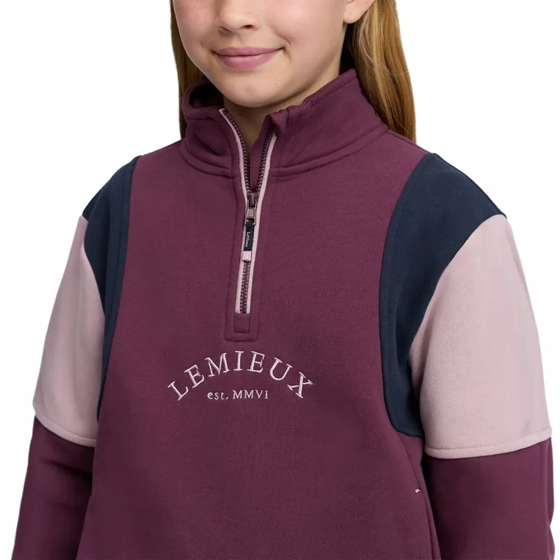 LeMieux Young Rider Viola 1/4 Zip Sweatshirt - Bramble-5
