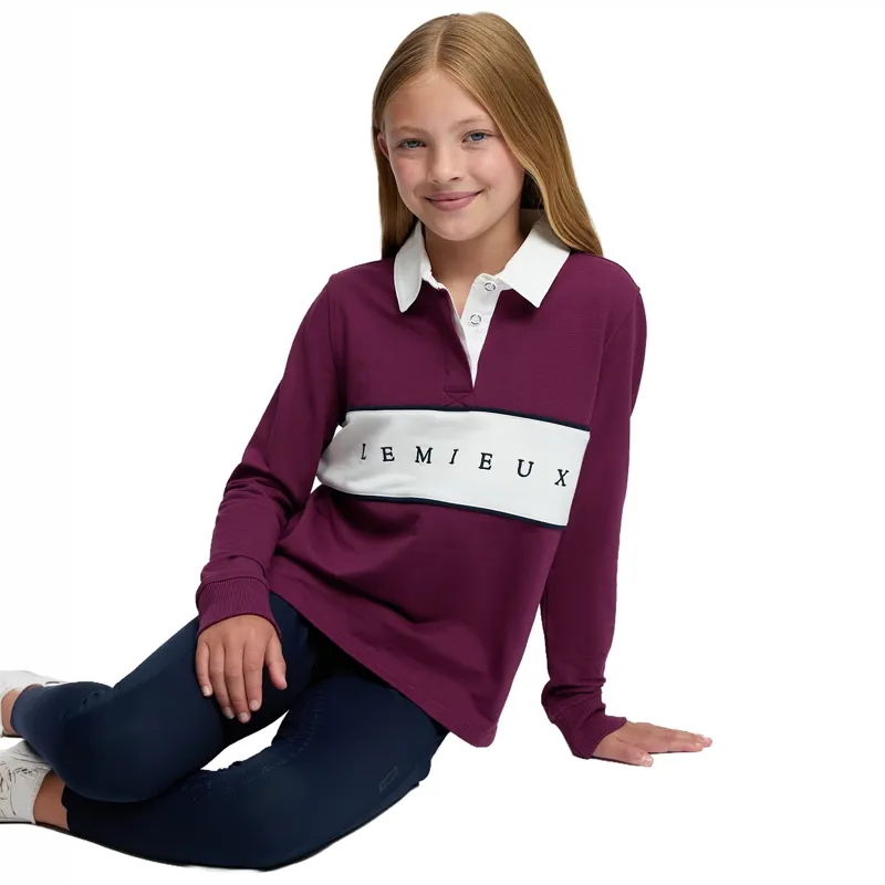 LeMieux Young Rider Riley Rugby Shirt - Blackberry-4