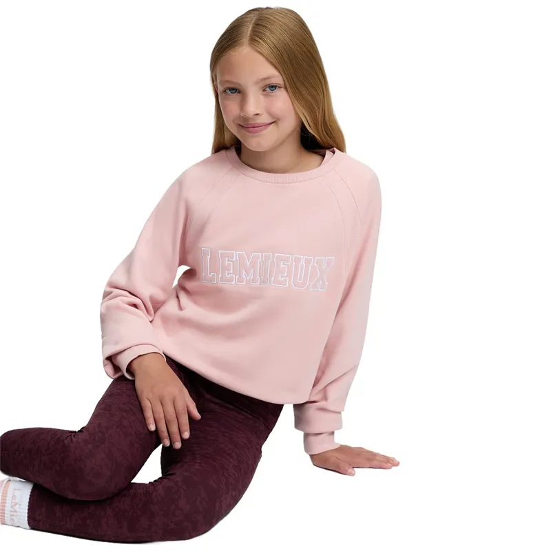 LeMieux Young Rider Shay Varsity Crew Jumper - Petal-6