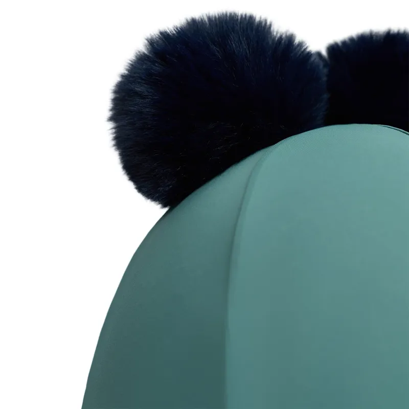LeMieux Mini Double Pom Hat Silk - Navy/Aloe-6