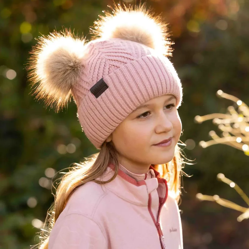 LeMieux Mini Double Pom Beanie - Petal