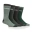 Jeep Adults Performance Boot Socks 4 Pack - Green