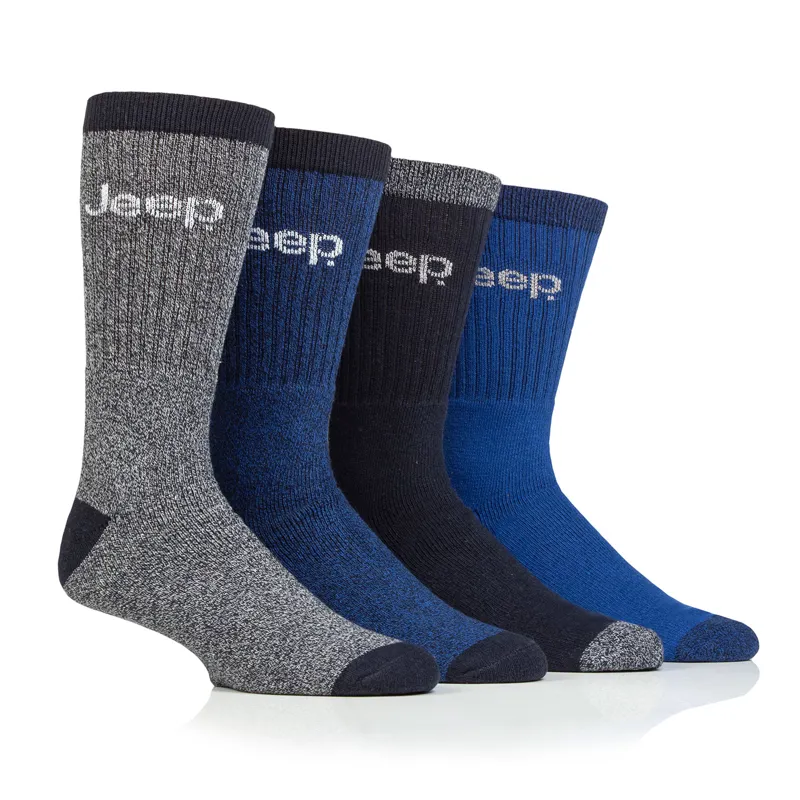 Jeep Adults Performance Boot Socks 4 Pack - Navy