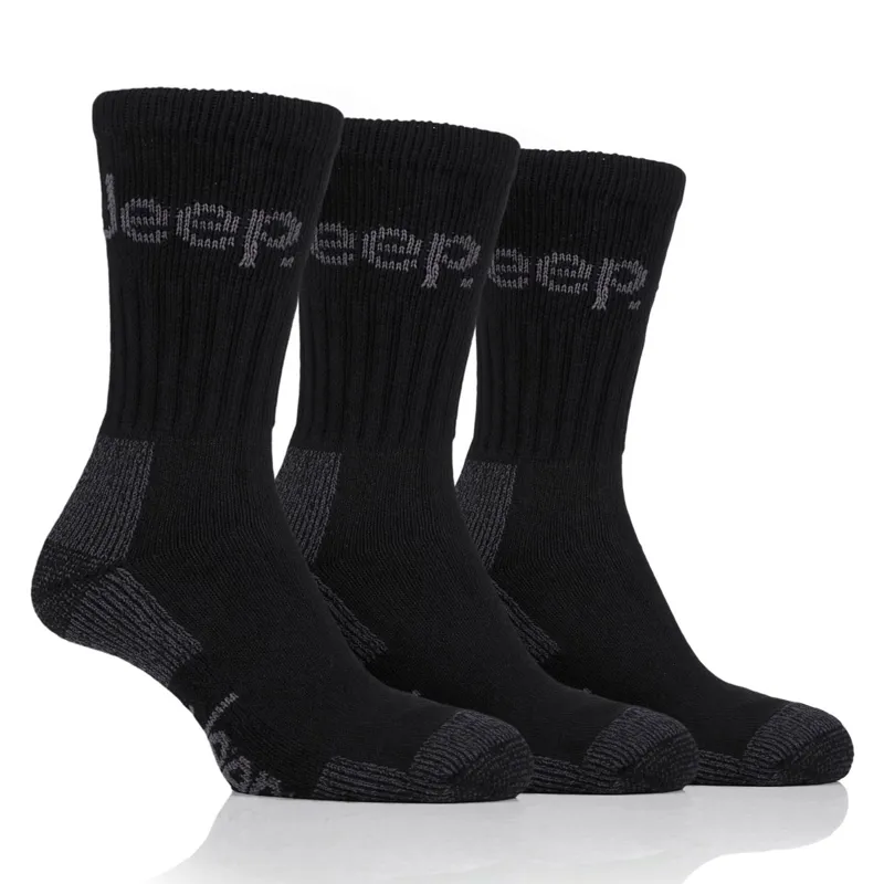 Jeep Luxury All Terrain Mens Socks 3 Pack - Black