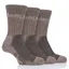 Jeep Luxury All Terrain Mens Socks 3 Pack - Khaki