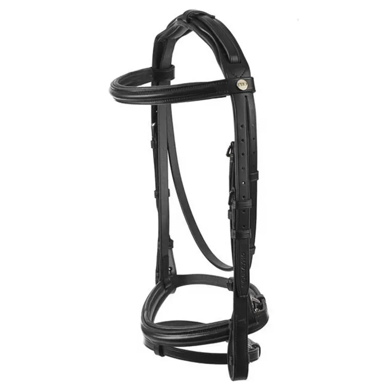 Jeffries Wembley Pro Raised Padded Flash Bridle - Black