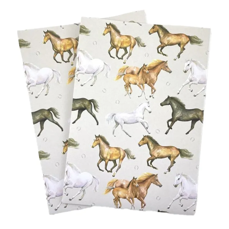 The Arty Penguin Wrapping Paper - Horse/Foal Party