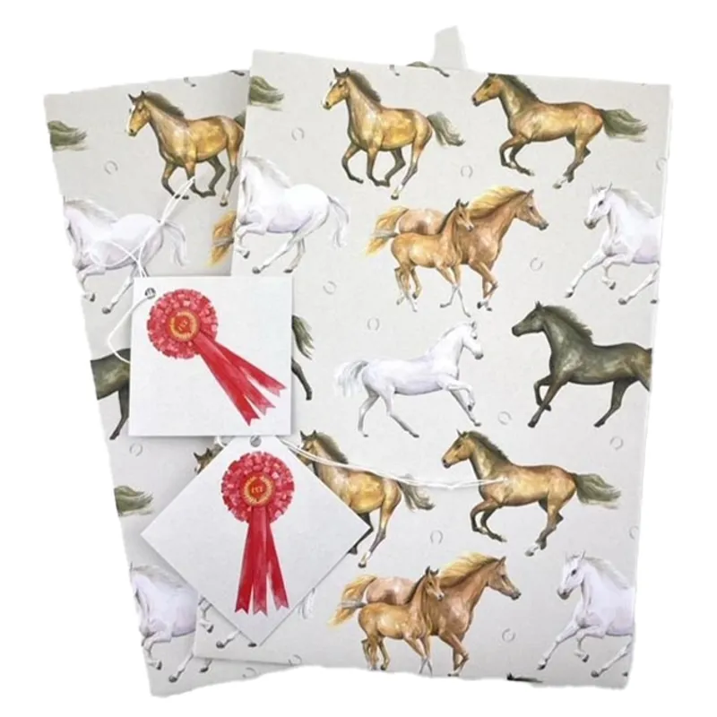 The Arty Penguin Wrapping Paper - Horse/Foal Party-1