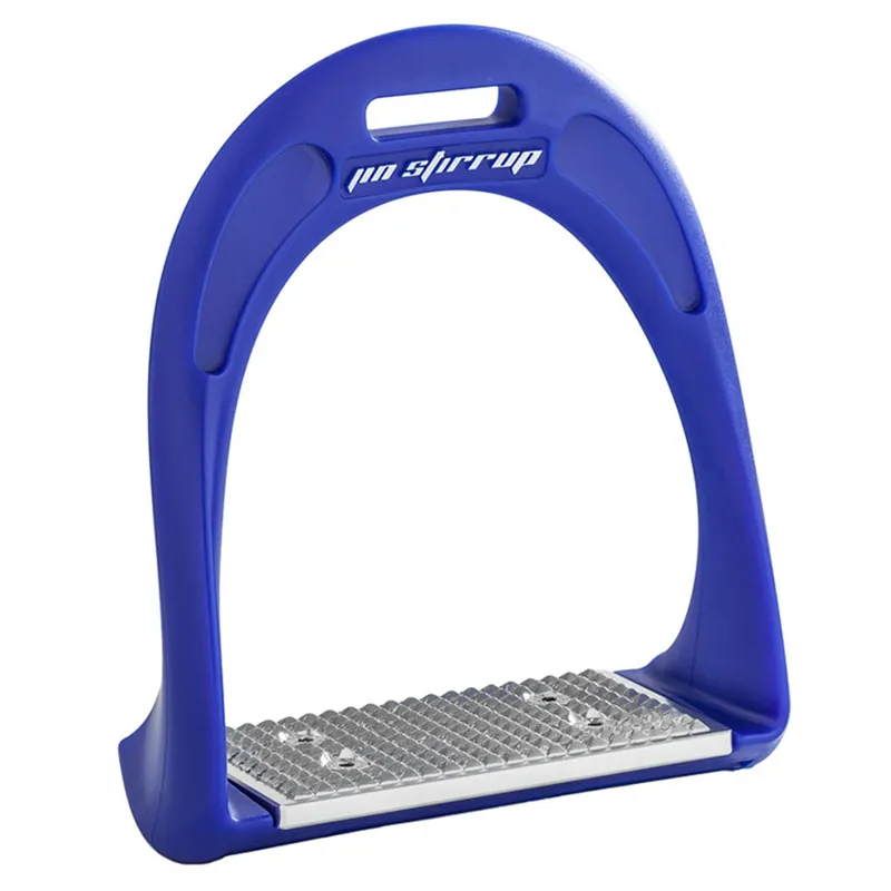 Jin Evol Aluminium Tread Stirrup Irons - Blue